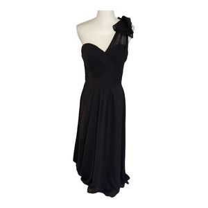 Bill Levkoff Women’s Size 10 Black One Shoulder Formal Sweetheart Dress
